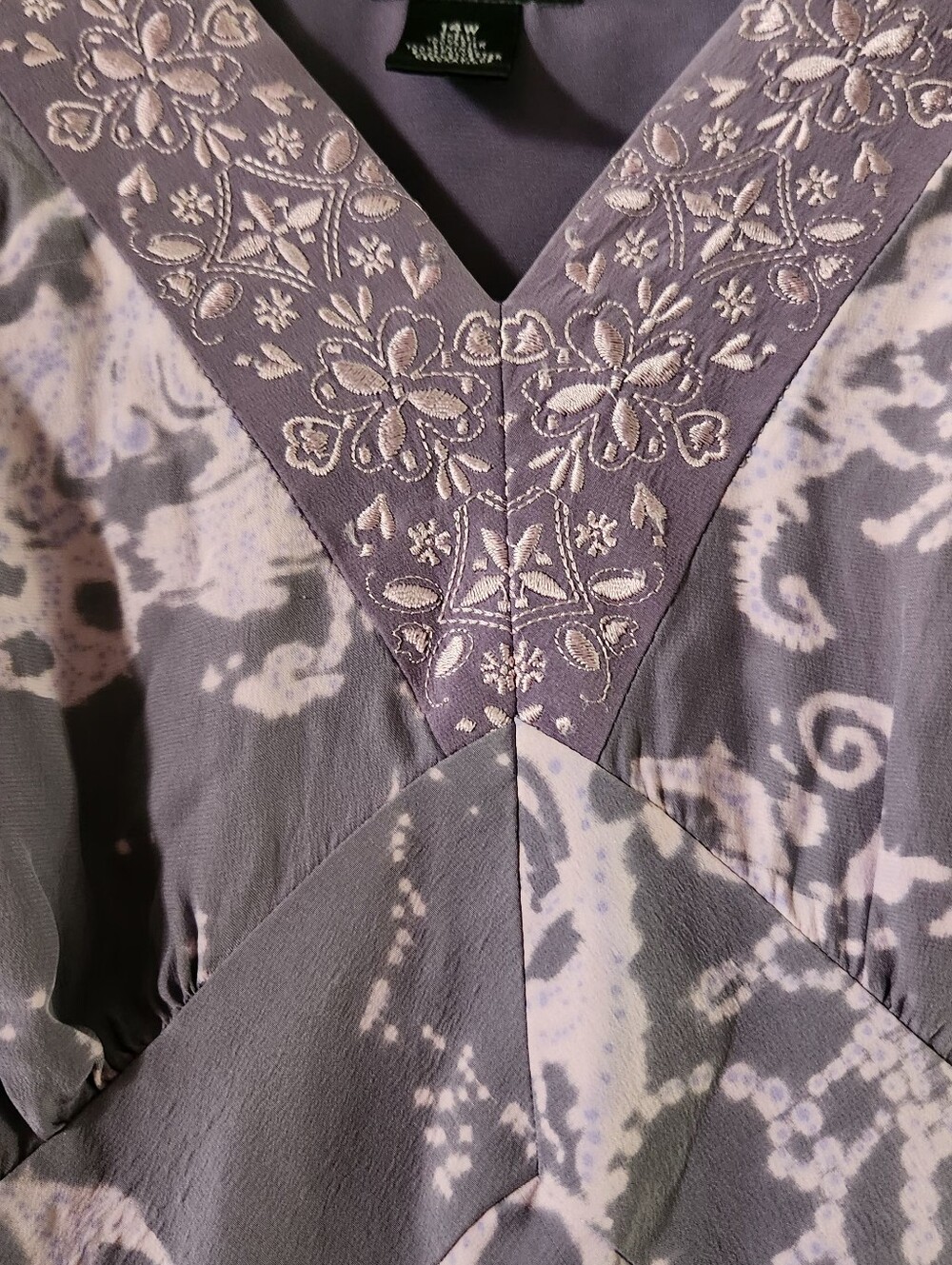 INC International Concepts Lavender and Purple Maxi Dress with V-Neck - Picture 6 of 9